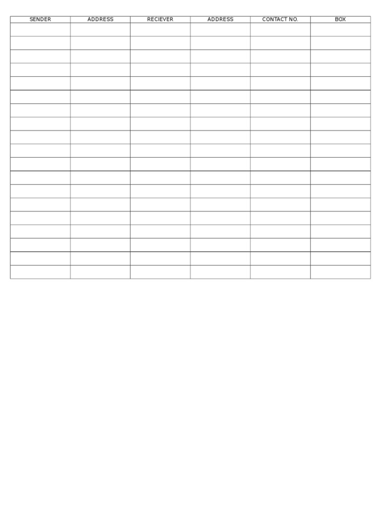 Sender and Receiver Address Template | PDF