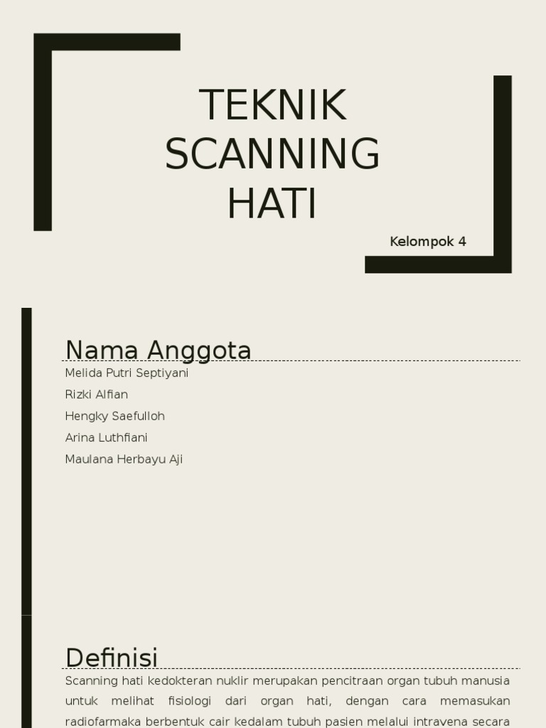 Teknik Scan Hati dalam Kedokteran Nuklir | PDF