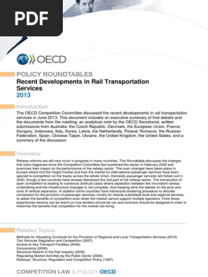 Rail Transportation Services 2013 Rail Transport High
