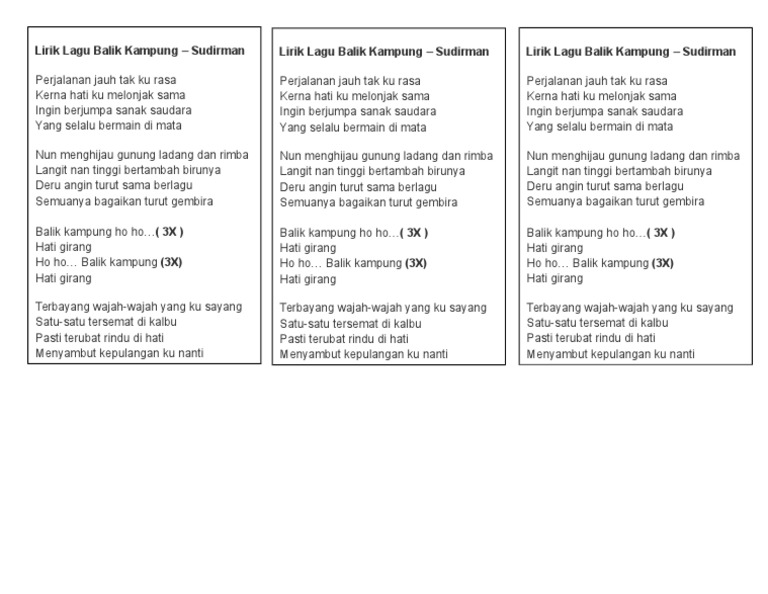 Balik Kampung Pdf