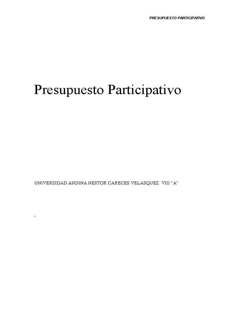 Manual de Presupuesto Participativo | PDF | Democracia | Ideologías ...