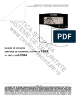 Ghid Rapid de Utilizare Pentru Centrale Teletek Din Seria CA62 Cu Tastaturi LCD64