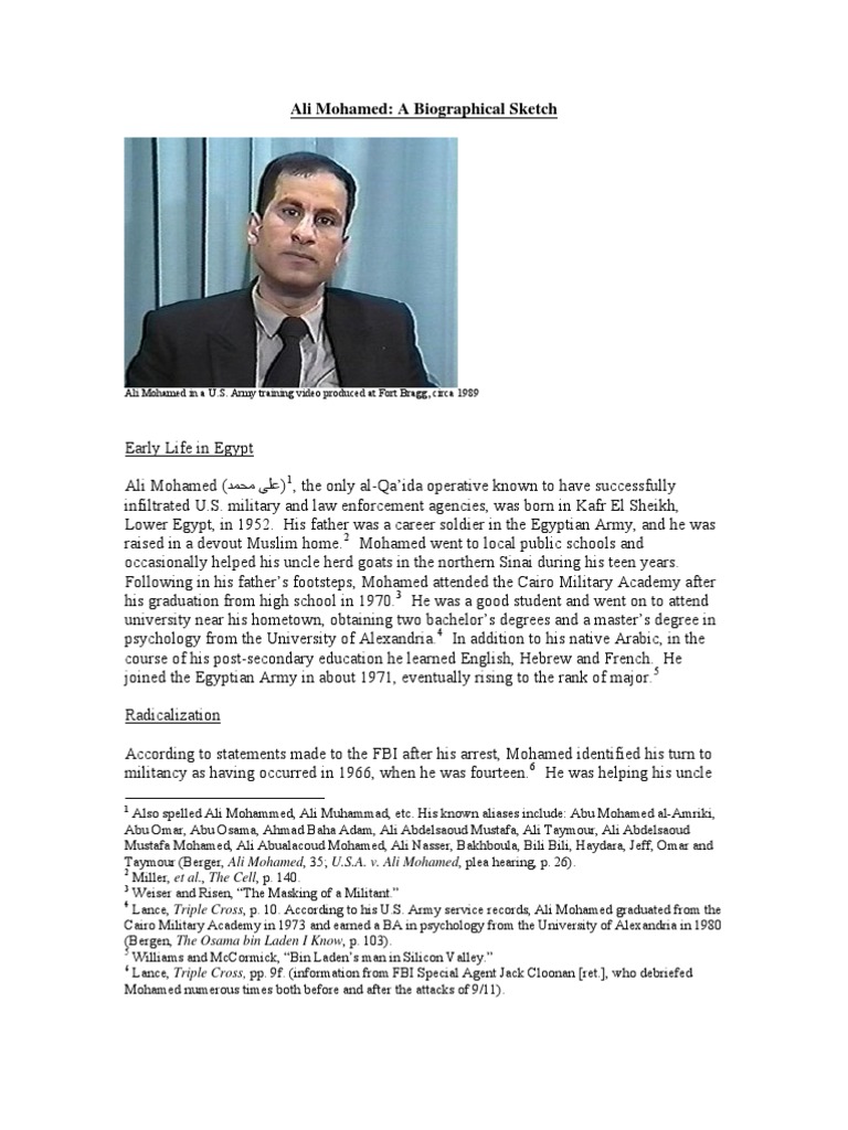 Ali Mohamed: Al-Qa'ida Infiltrator | PDF | Ayman Al Zawahiri | Al Qaeda