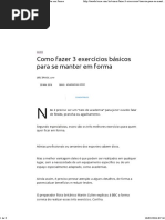 Como Fazer 3 Exercícios Básicos Para Se Manter Em Forma