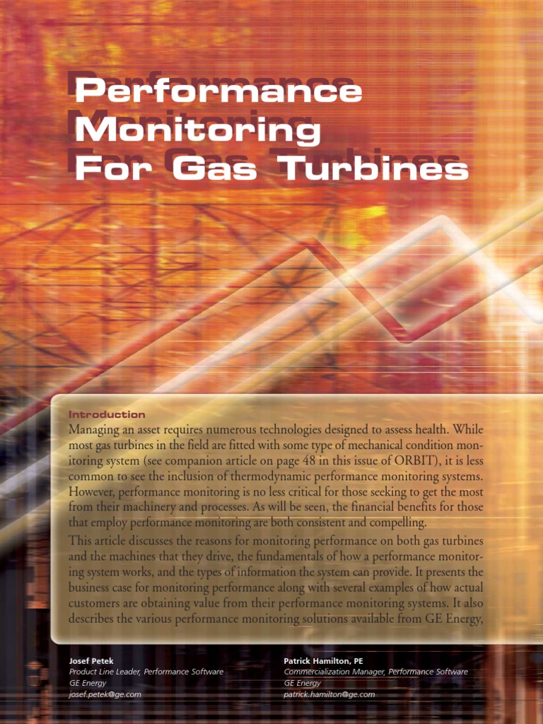 Performance Monitoring 4 Gas Turbines | PDF | Gas Turbine | Gas Compressor