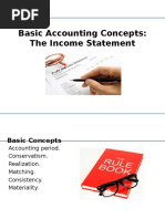 Accounting Concepts & Convention Income Statement 