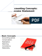 Accounting Concepts & Convention Income Statement 