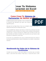 Como Crear Tu Sistema de Facturacion en Excel