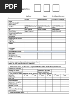 Indian Bank - Education Loan Application Form