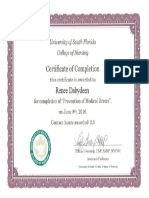 medication error certificate