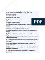 Plantilla de Satisfacción de Los Empleados