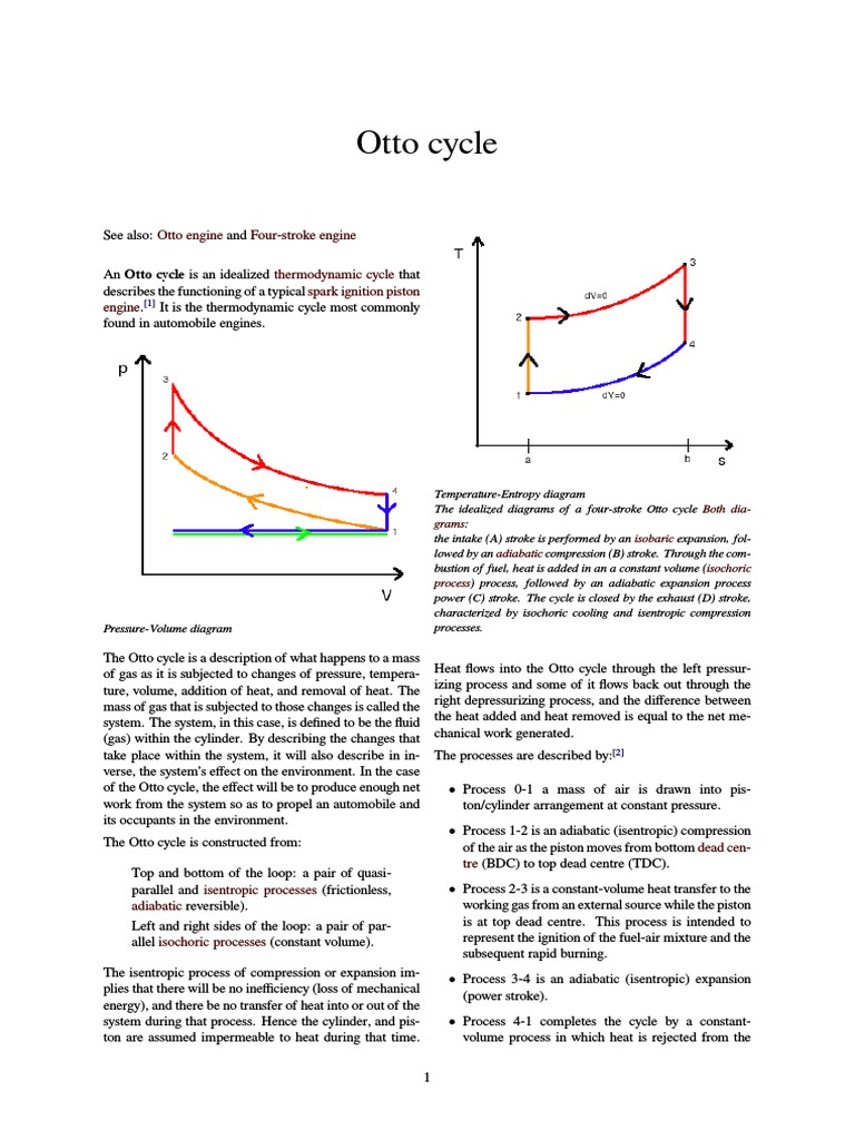 Otto Cycle | PDF | Internal Combustion Engine | Physical Sciences
