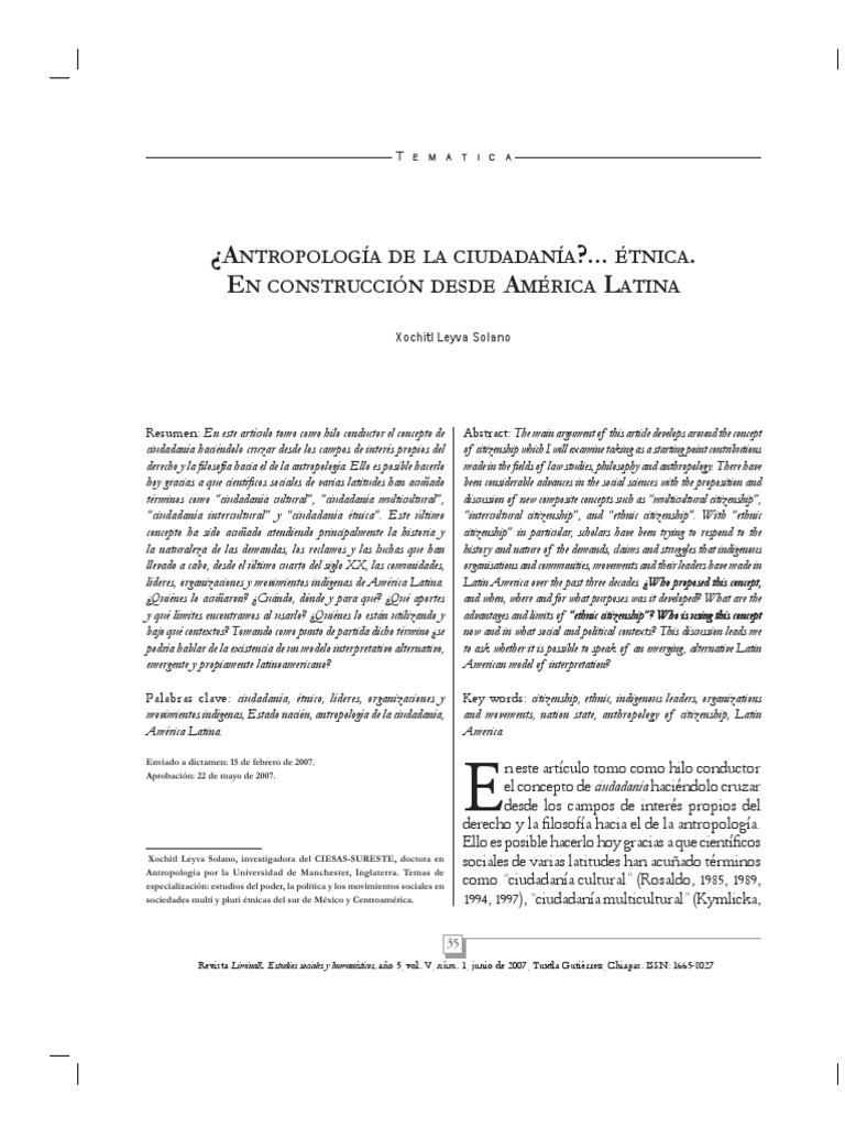 Ciudadanía Étnica en América Latina | PDF | America latina | Ciudadanía