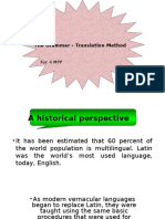 The Grammar - Translation Method: For: 4 MPP