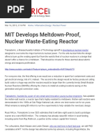 MIT Develops Meltdown-Proof, Nuclear Waste-Eating Reactor _ OilPrice