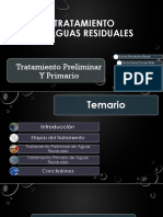 Tratamiento Primario de Aguas Residuales (Pasos: Tamizado, Dilaceración, Remoción de Grasas, Etc)