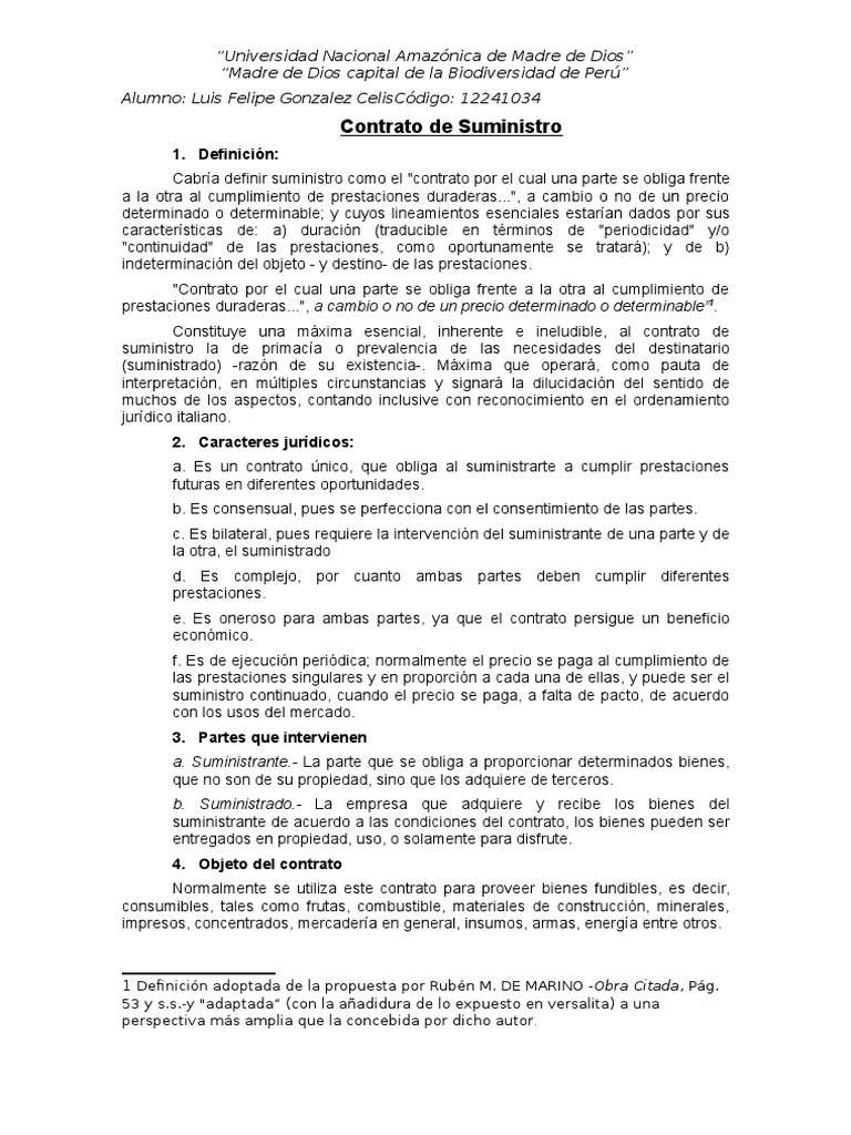 Contrato de Suministro Bienes Negocios (general)