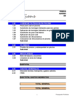 Presupuesto Arrecife S 33 Filtracion en Piscina Junio 2015