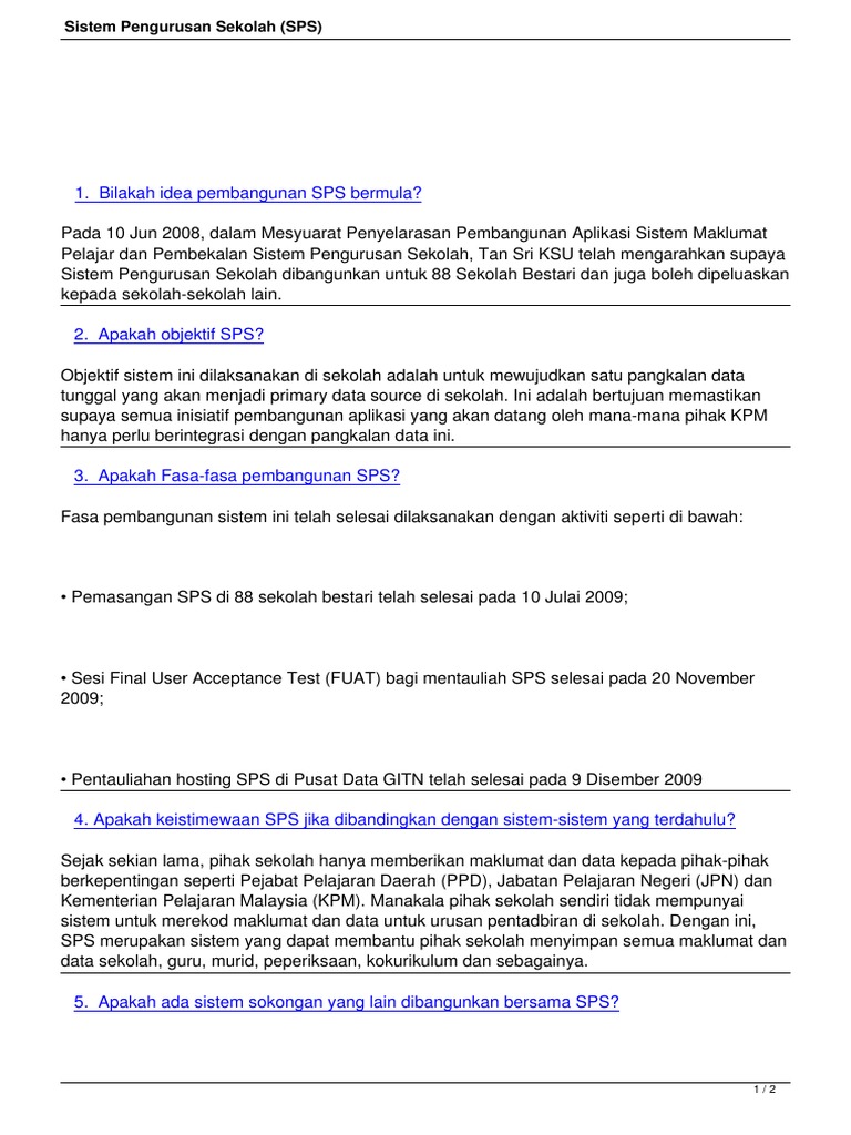 205 Sistem Pengurusan Sekolah Sps Pdf