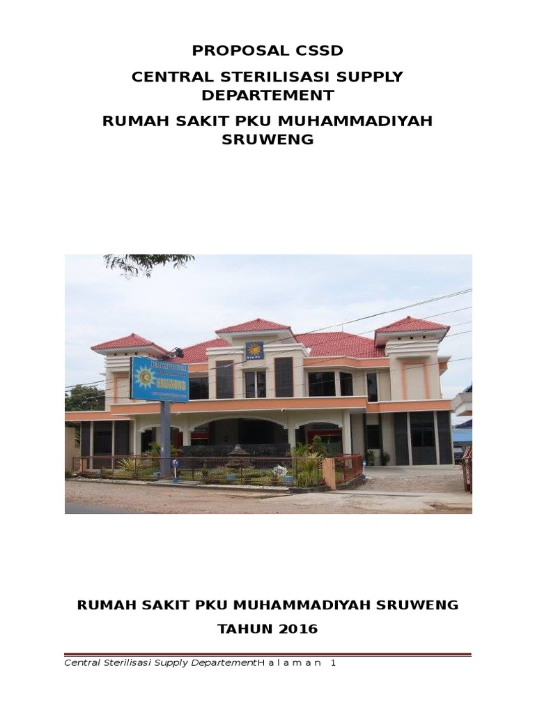 Proposal Renovasi Ruang CSSD RS PKU Sruweng | PDF