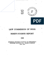 Law Commission Report No. 94 - Evidence Obtained Illegaly or Improperly Proposed Section 166A, Indian Evidence Act, 1872