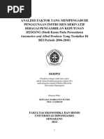 Download ANALISIS FAKTOR YANG MEMPENGARUHI PENGGUNAAN INSTRUMEN DERIVATIF SEBAGAI PENGAMBILAN KEPUTUSAN HEDGINGpdf by bazaar_mas SN316917998 doc pdf