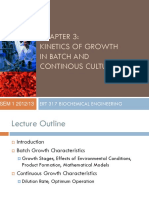 Kinetics of Growth in Batch and Continuous Culture