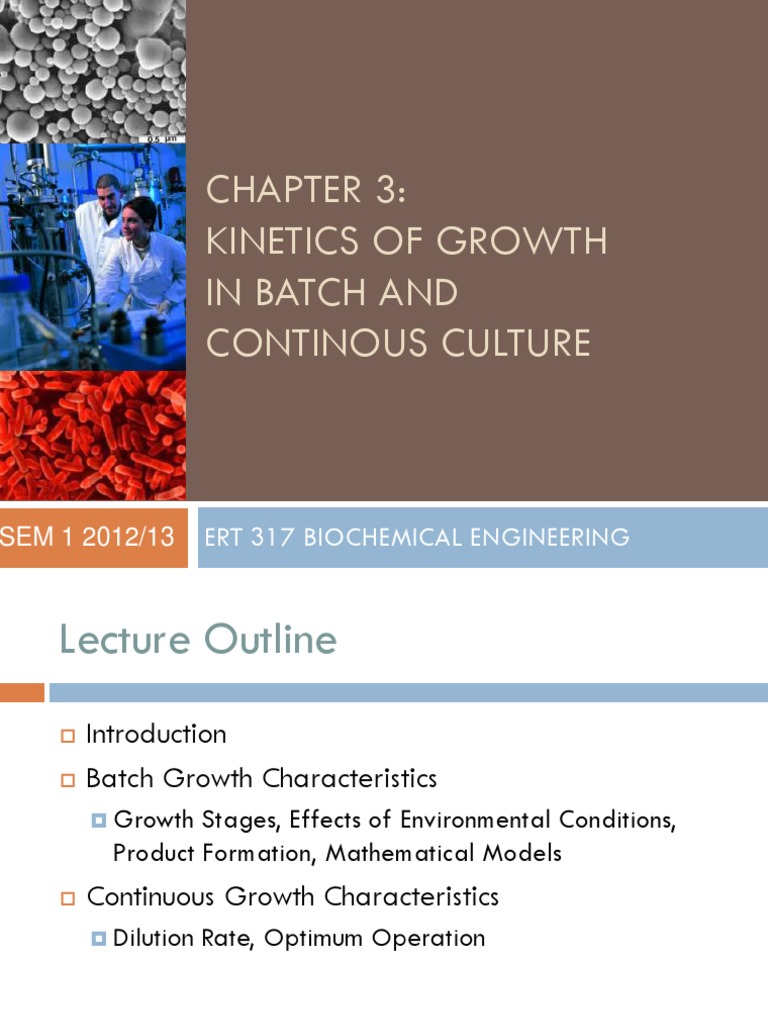 Batch vs Continuous Culture Kinetics | PDF | Colony Forming Unit | Cell ...