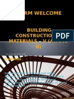 Warm Welcome: Building Construction & Materials - V (Ar 303 B)