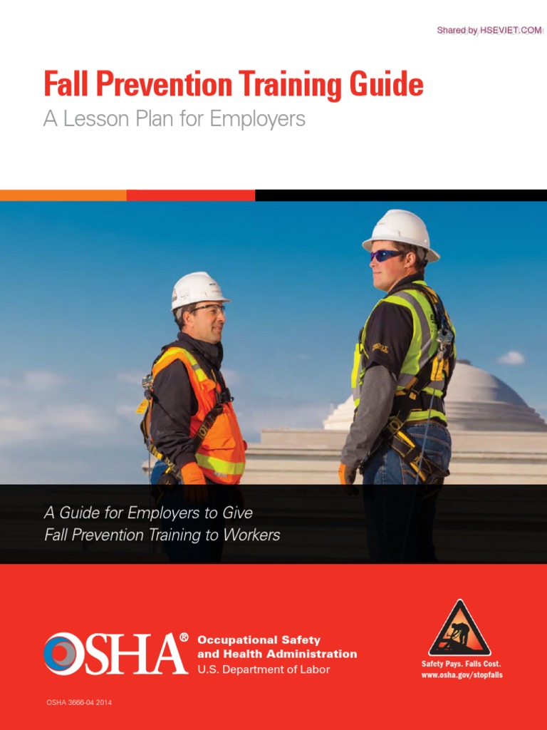 Osha Fall Protection Toolbox Talks and Trainer Guide PDF PDF
