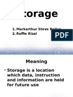 Storage: 1. Markarthur Steve Bailon 2. Raffie Rizal