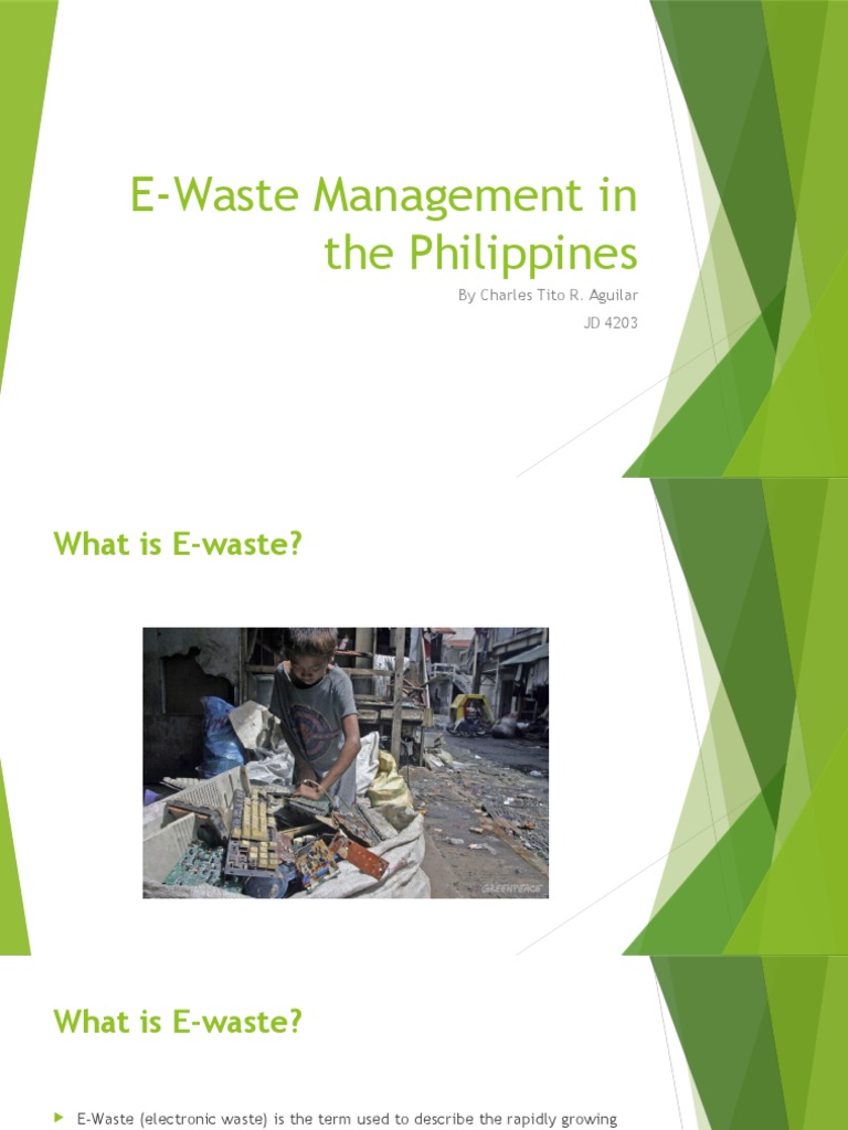 EWaste Management in the Philippines Electronic Waste Hazardous Waste