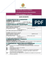 Matematicas 2011-2012 (Quimica)