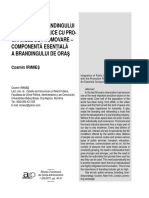 Integrarea Brandingului Serviciilor Publice Cu Pro-Gramele de Promovare - Component Ă Esenţială A Brandingului de Ora Ş