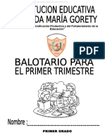 Caratula Primer Trimestre 1er Grado 2015