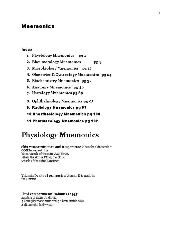 All In One Mnemonics Collagen Streptococcus