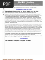 June 26, 2007 - HOPE Coalition Newsletter ~ Humboldt Organized for People and the Environment