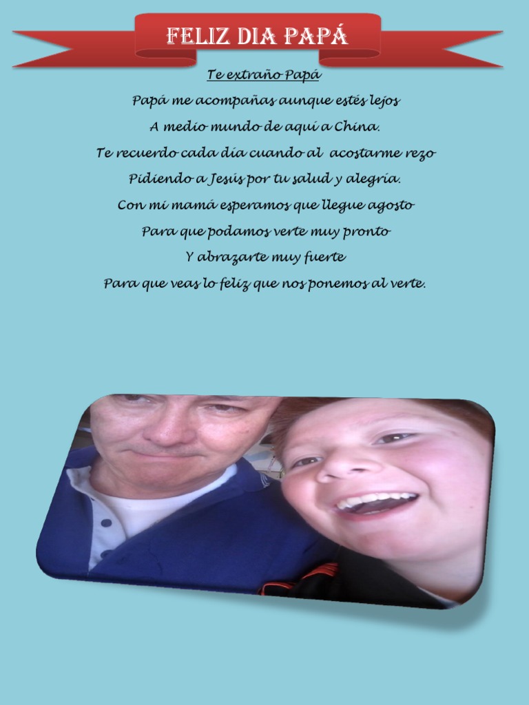 Te extraño, Papá: Un homenaje emocional | PDF