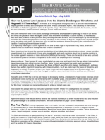 August 8, 2006 - HOPE Coalition Newsletter ~ Humboldt Organized for People and the Environment