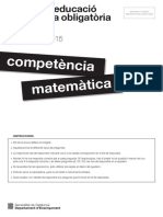 4t Eso Matematiques 2015 Competència Matemàtica