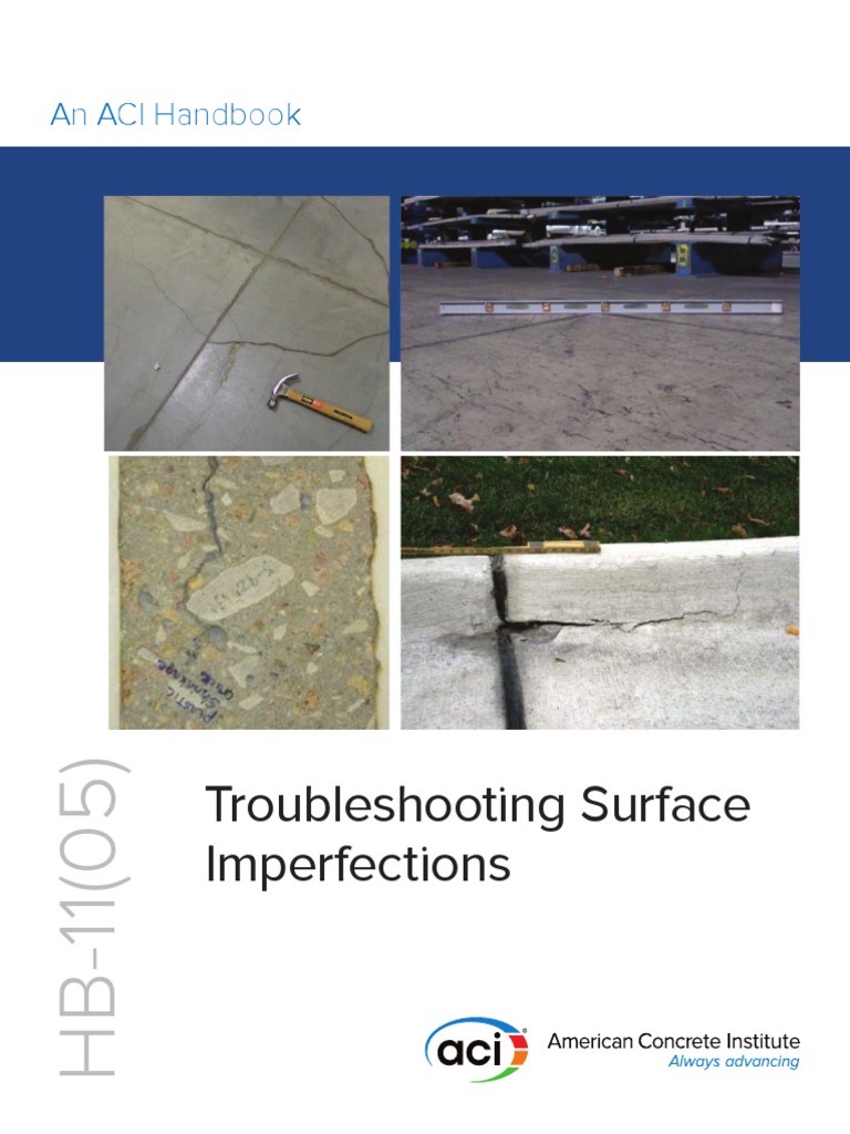 ACI Guide to Concrete Surface Issues | PDF | Road Surface | Concrete