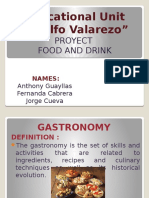Educational Unit "Adolfo Valarezo": Proyect Food and Drink