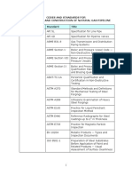 Codes & Standards for Design,Supply and Construction of Natural Gas Pipelines