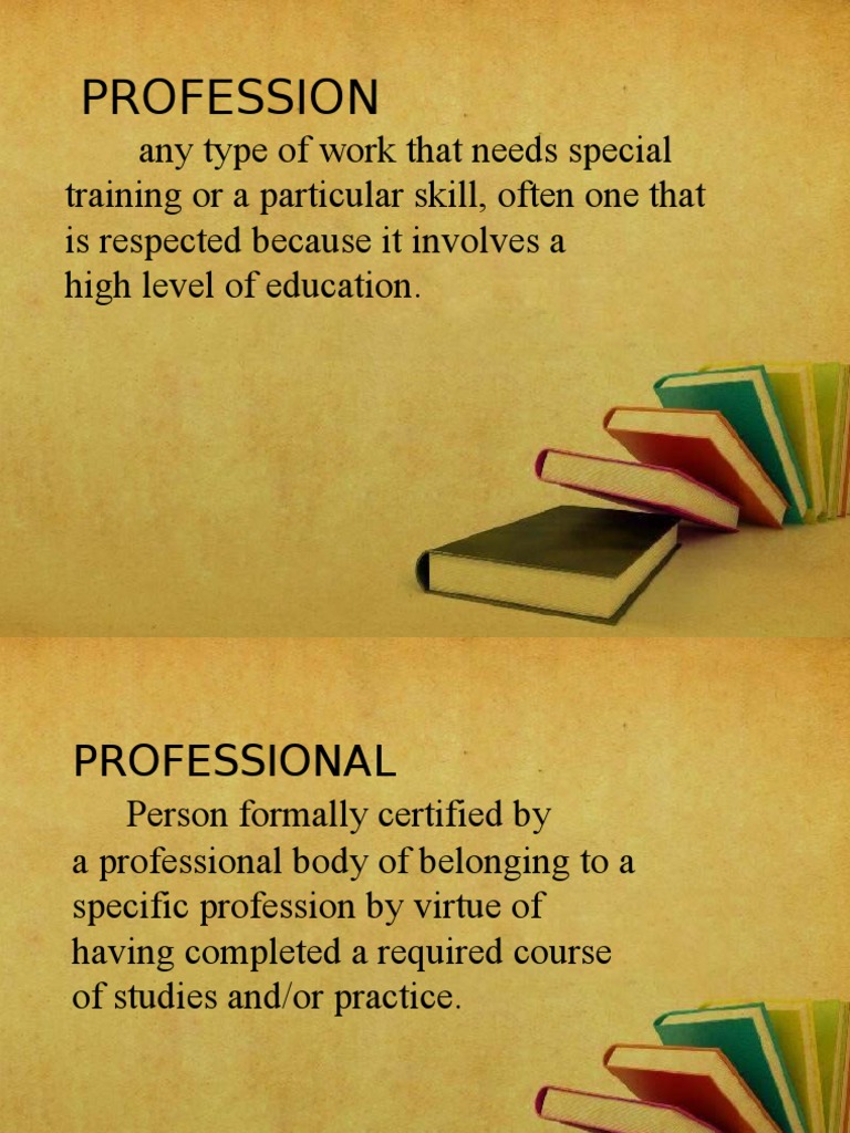 Elements of a Profession | Professional Certification | Profession