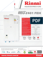 Aquecedor Rinnai REU 2401 - FEH