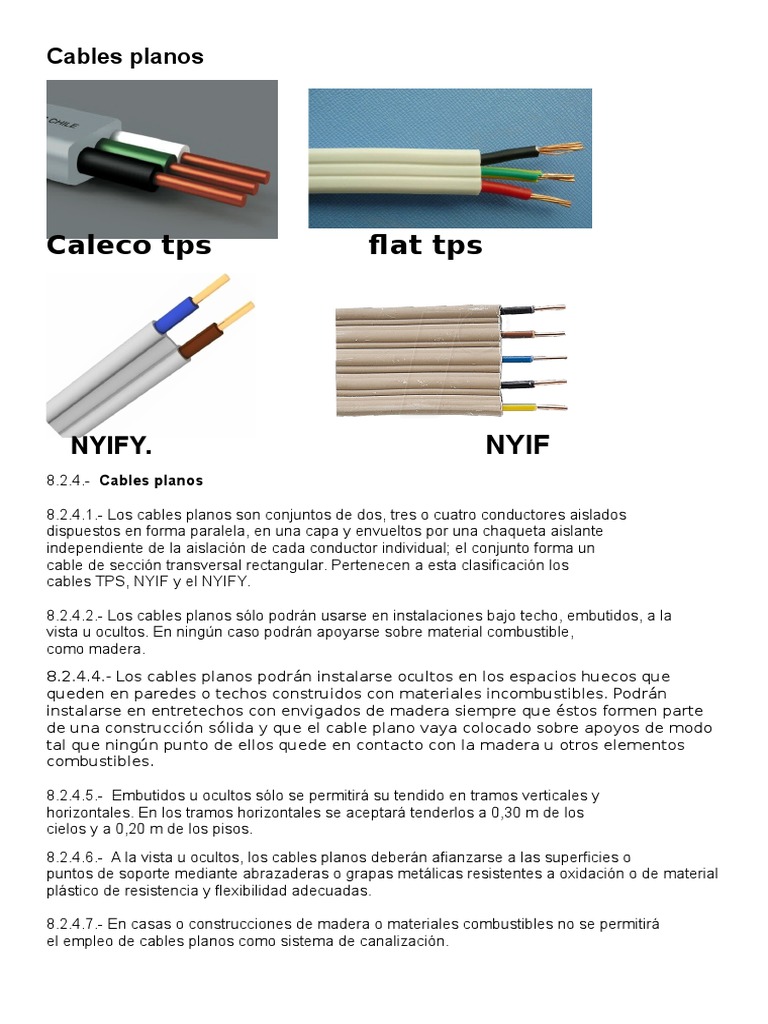Cables Planos, Electricidad Domiciliaria. | PDF