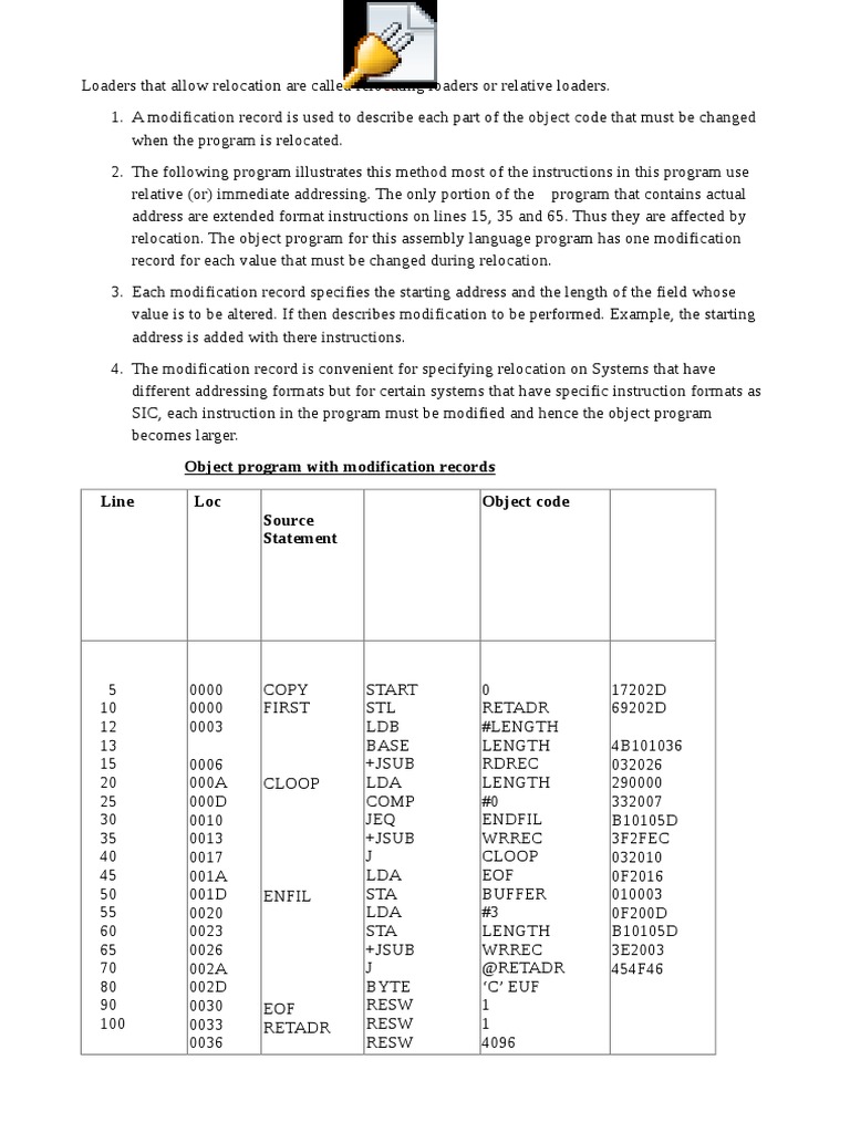 Design Relocatable Loader | PDF