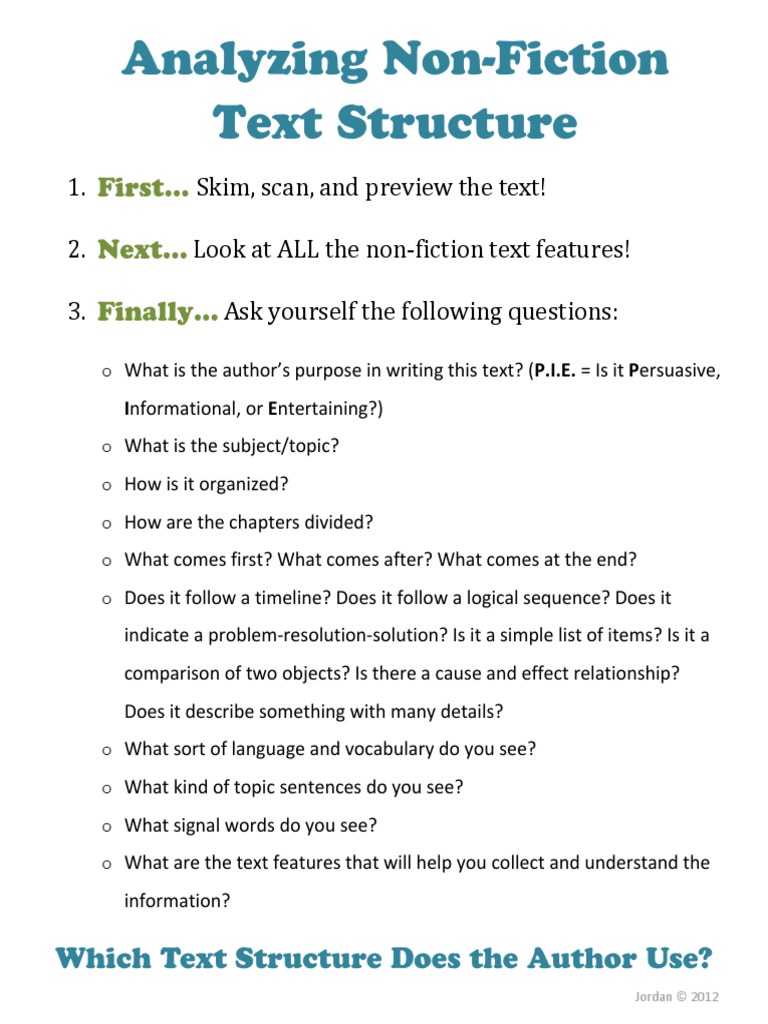 Text Structure | PDF | Career & Growth | Language Arts & Discipline
