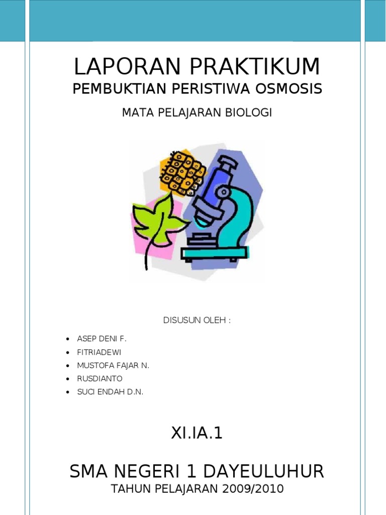 Laporan Praktikum Difusi Dan Osmosis Pada Kentang