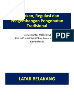 BLOK 25 FK UKI Kebijakan, Regulasi Dan Pengembangan Pengobatan Tradisional